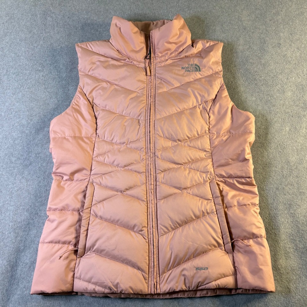 The North Face 550 Goose Down Puffer Vest Pink Womens Medium Gorpcore Puffy